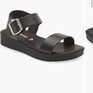 Steve Madden JDestined Ankle Strap Sandal Blck Girls size 3